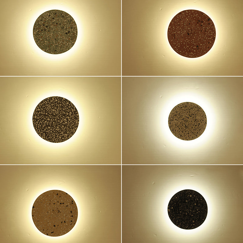 1-Light Stone Wall Sconce Modern Simple Wall Mount Lamp for Living Room