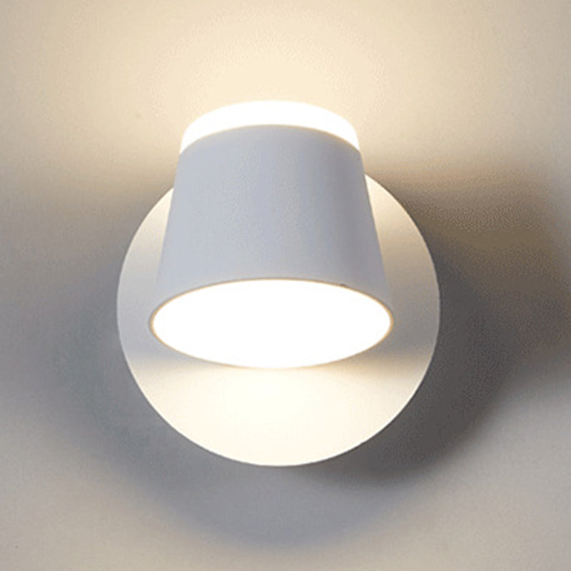 Nordic Style Aluminum Wall Light Geometry Cylinder Rotatable Wall Lamp for Bedroom