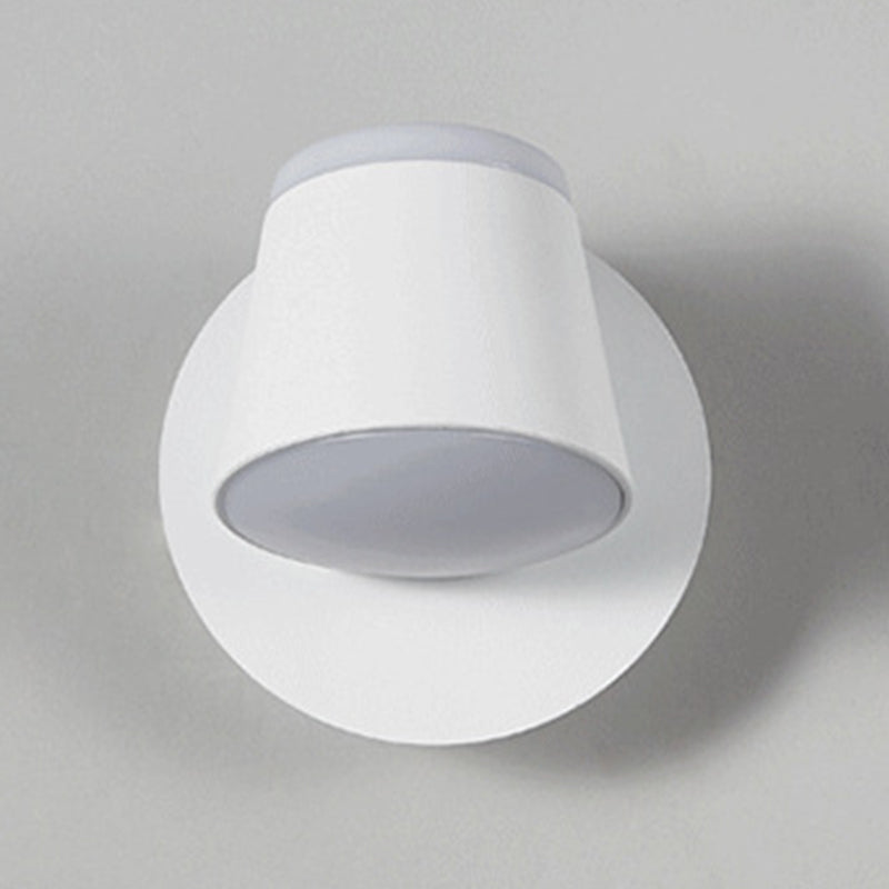 Nordic Style Aluminum Wall Light Geometry Cylinder Rotatable Wall Lamp for Bedroom