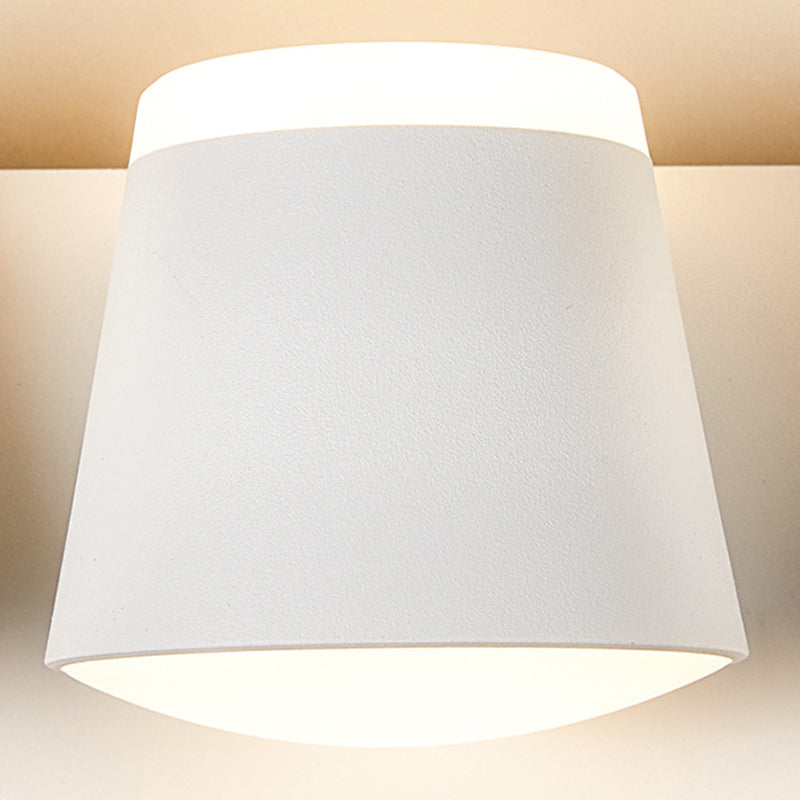 Nordic Style Aluminum Wall Light Geometry Cylinder Rotatable Wall Lamp for Bedroom