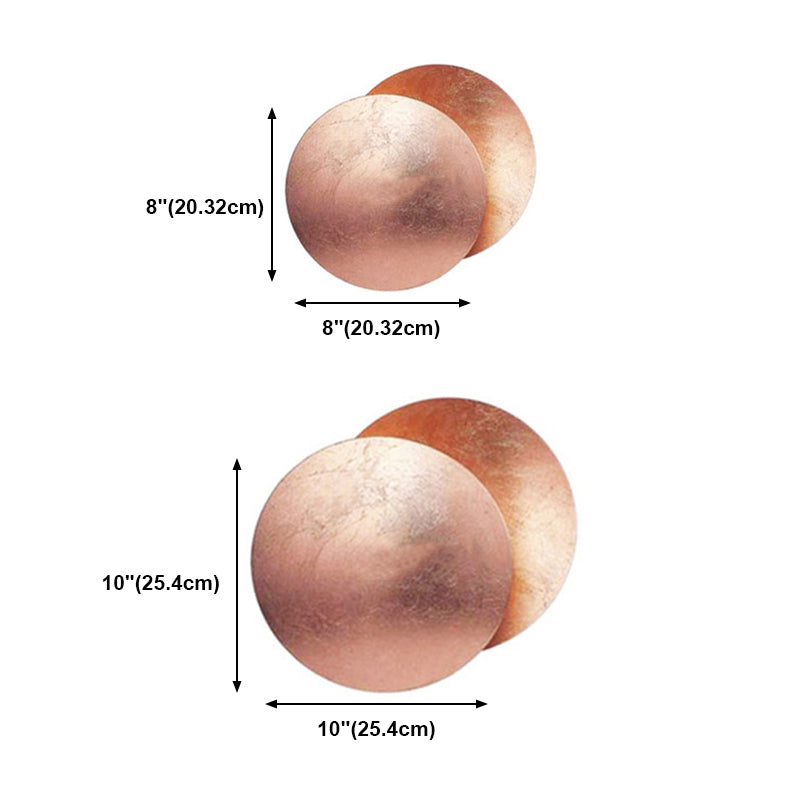 Postmodern Style Metal Wall Light Simple Geometry Circle Rotatable Wall Lamp for Bedroom