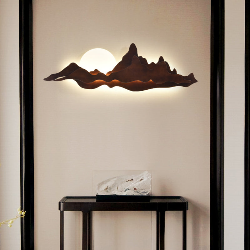 Wooden Wall Sconce Modern Style LED Wall Mount Lamp with Acrylic Shade for Bedroom