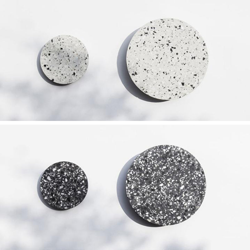 Nordic Style Marble Wall Light Geometry Round Led Wall Lamp with Stone Shade for Bedroom