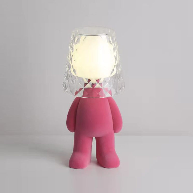 Macaron Table Lamp Kids Style Desk Lamp with Glass Shade for Kid's Room