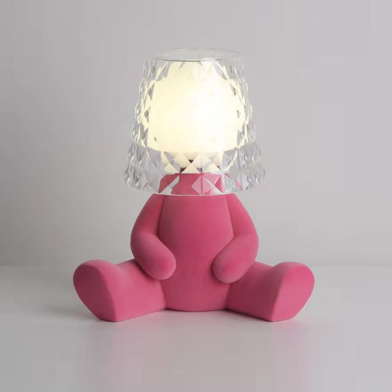 Macaron Table Lamp Kids Style Desk Lamp with Glass Shade for Kid's Room