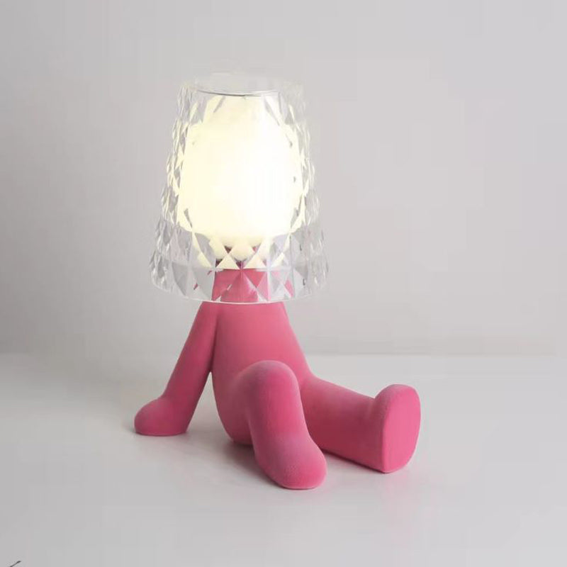 Macaron Table Lamp Kids Style Desk Lamp with Glass Shade for Kid's Room