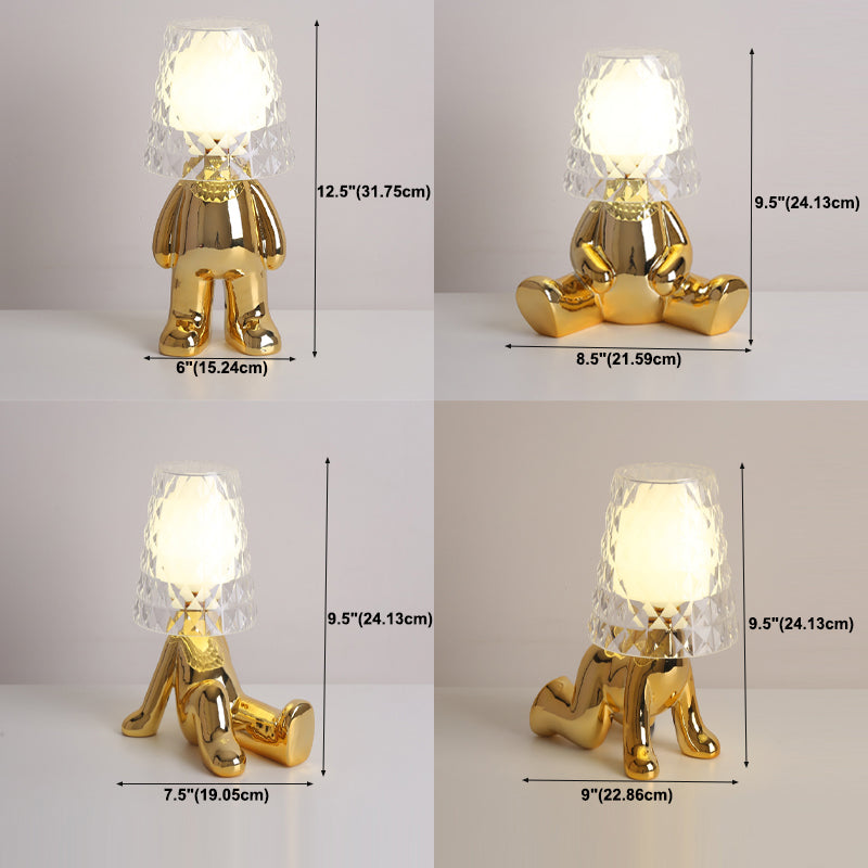 Macaron Table Lamp Kids Style Desk Lamp with Glass Shade for Kid's Room