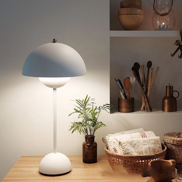Metal Dome Night Table Lamps Modern Style 1 Light Table Lamps