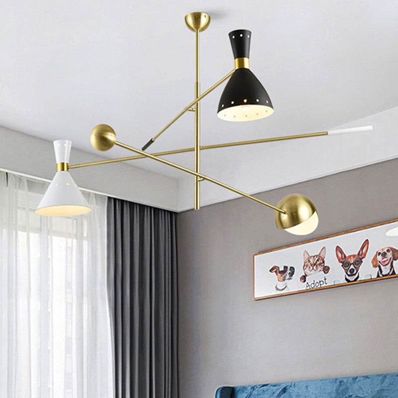 Postmodern Style Chandelier Light Fixture Metal 5 Lights Pendant Light for Living Room