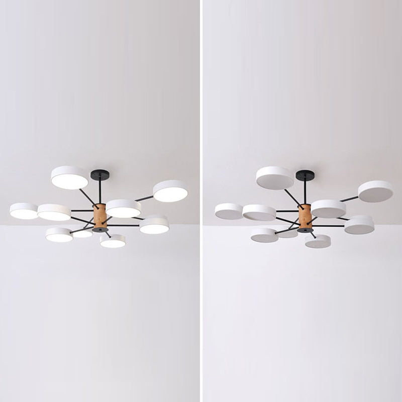 Nordic Style Chandelier Metal Multi Light Macaron Chandelier Pendant for Dining Room