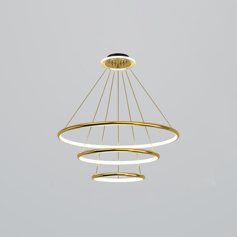 Wheel Shape Chandelier Lights Modern Metal Chandelier Lighting Fixtures in Gold