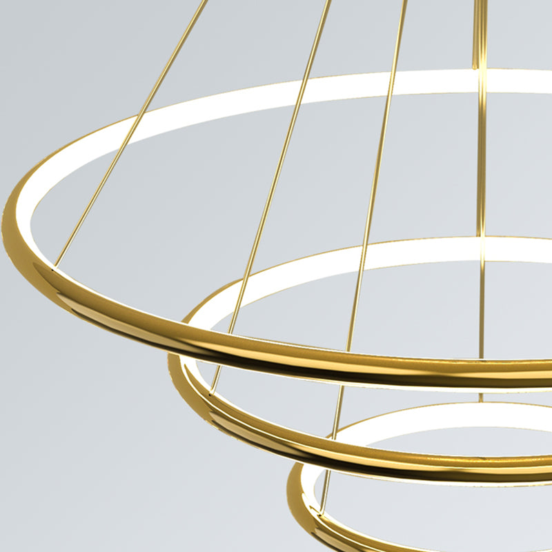 Wheel Shape Chandelier Lights Modern Metal Chandelier Lighting Fixtures in Gold