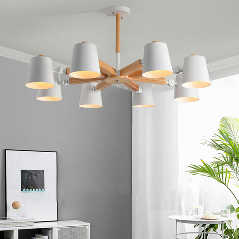 Bell Shape Pendant Chandeliers Modern Wood Hanging Pendant Lights