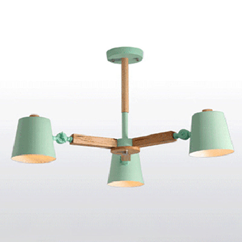 Bell Shape Pendant Chandeliers Modern Wood Hanging Pendant Lights