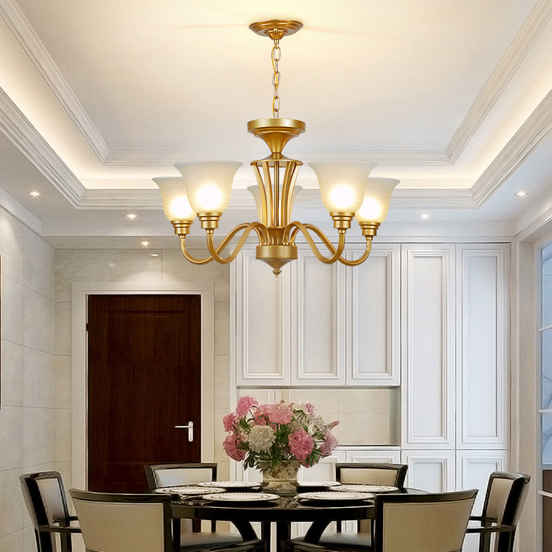 Modern Pendent Light Glass Chandeliers in Black and Gold for Dining Room