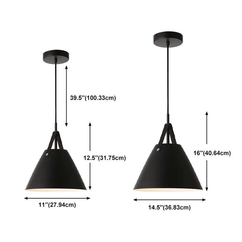 Modern Style Cone Hanging Light Metal 1 Light Hanging Lamp for Bedroom