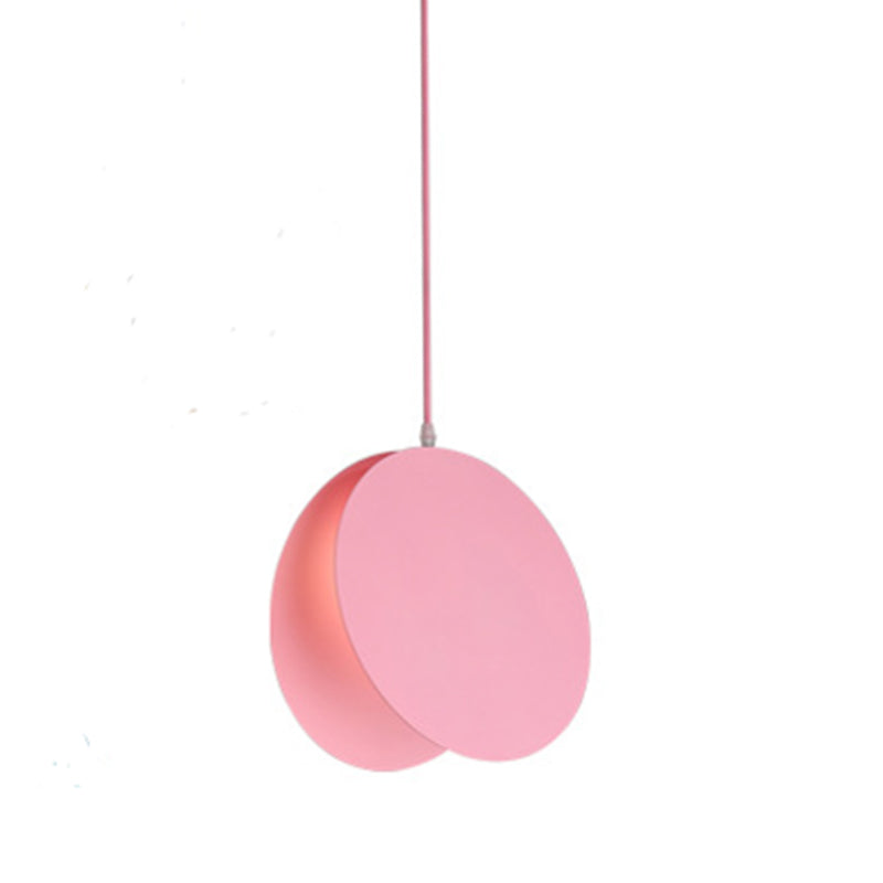 Contemporary Style Round Pendant Lamp Metal 1 Light Suspension Light