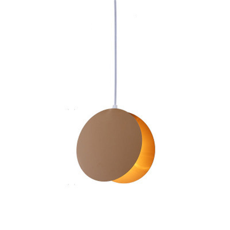 Contemporary Style Round Pendant Lamp Metal 1 Light Suspension Light