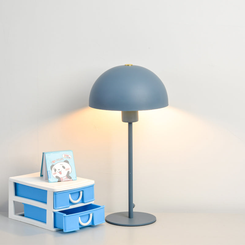 Lámpara de escritorio de escritorio para paraguas de Macaron Simple 1 cabezal de escritorio de metal para dormitorio infantil
