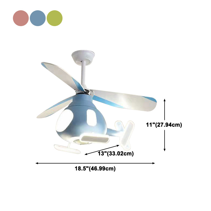 Multi Lights Fan Ceiling Lighting Modern Style Metal Flush Mount Lamps