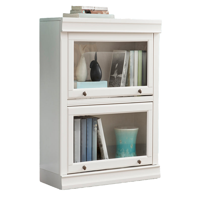 Wooden Vertical Bookcase Contemporary Closed Back Bookshelf for Home Office