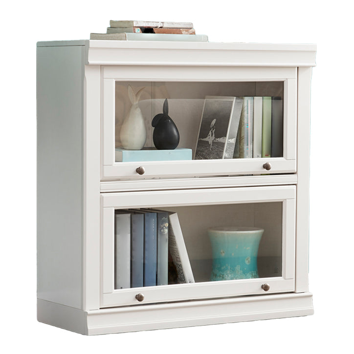 Wooden Vertical Bookcase Contemporary Closed Back Bookshelf for Home Office