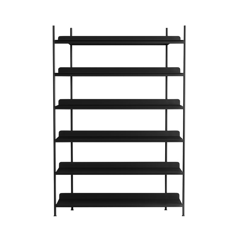 Contemporary Metal Etagere Bookshelf Open Office and Living Room Bookcase