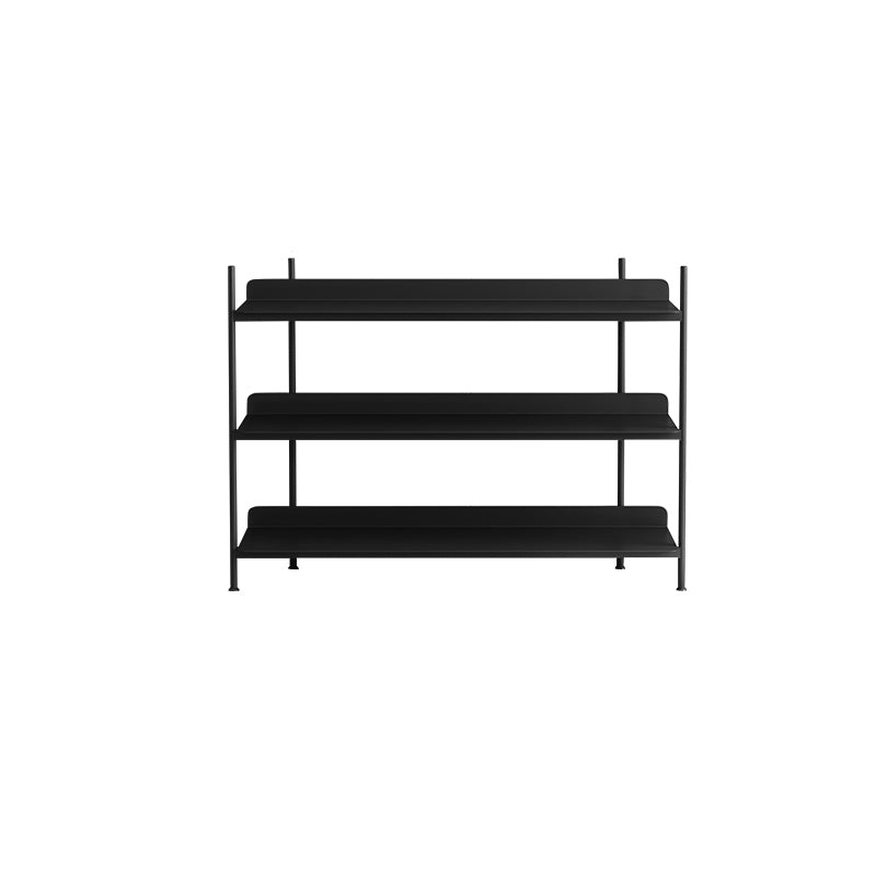 Contemporary Metal Etagere Bookshelf Open Office and Living Room Bookcase