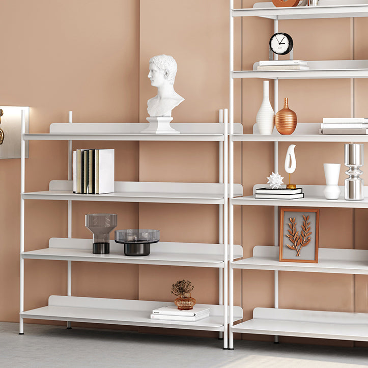 Contemporary Metal Etagere Bookshelf Open Office and Living Room Bookcase