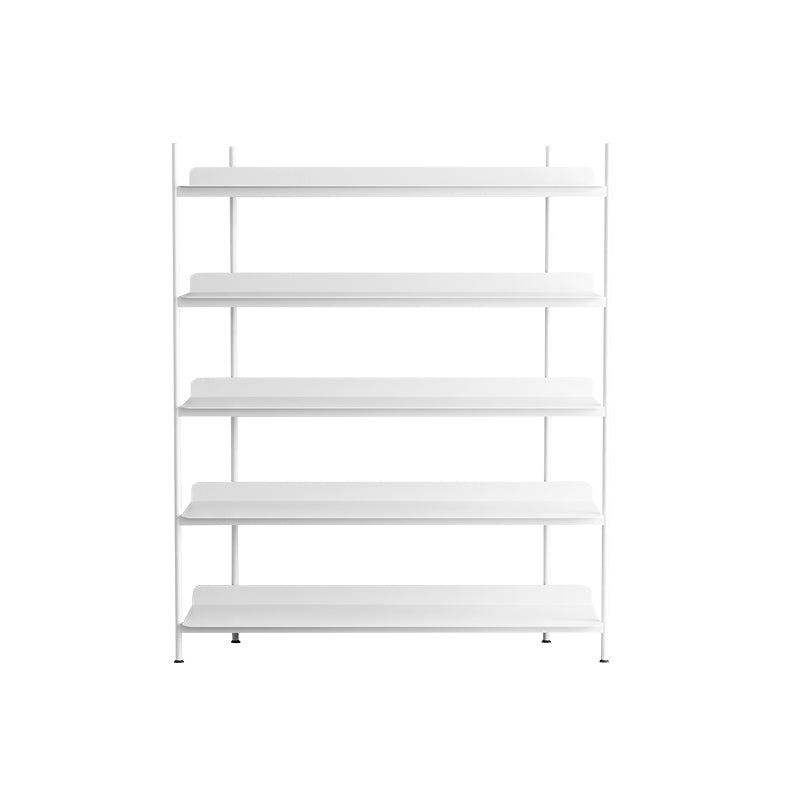 Contemporary Metal Etagere Bookshelf Open Office and Living Room Bookcase