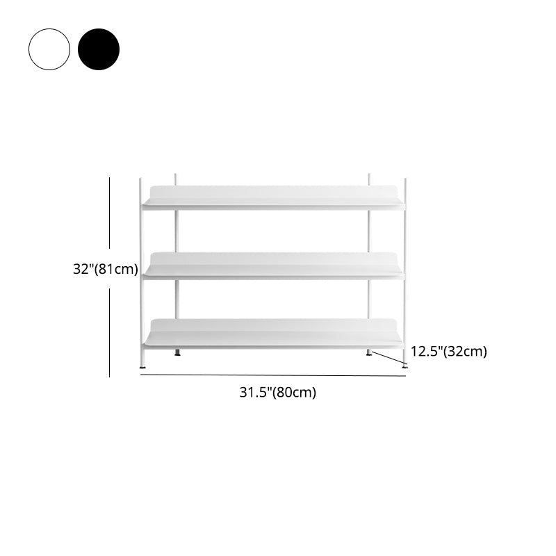 Contemporary Metal Etagere Bookshelf Open Office and Living Room Bookcase