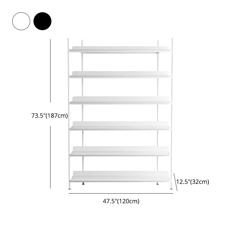 Contemporary Metal Etagere Bookshelf Open Office and Living Room Bookcase