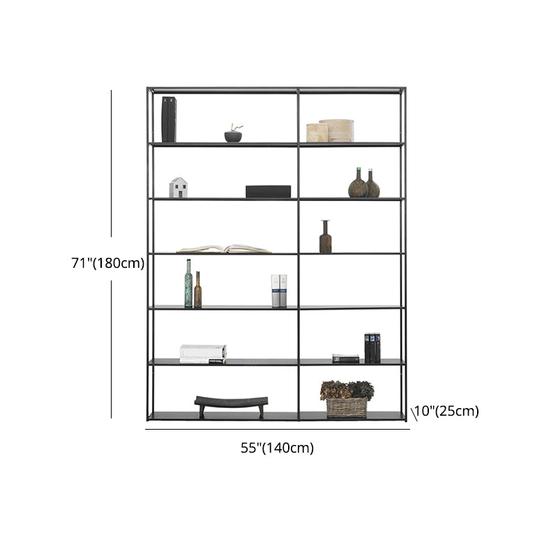 70.87"H Bookshelf Open Back Modern Style Bookcase for Home and Office