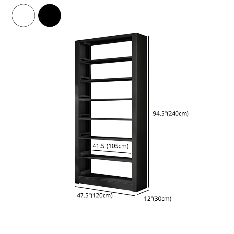 7 Shelf Metal Bookcase Contemporary Open Bookshelf for Home Office