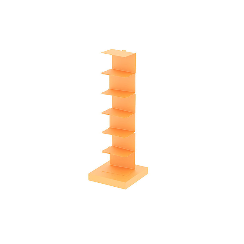 Modern Style Bookshelf Vertical Metal Closed Back Bookcase for Home