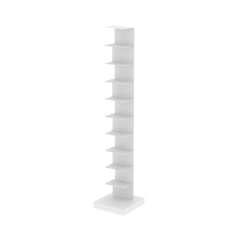 Modern Style Bookshelf Vertical Metal Closed Back Bookcase for Home