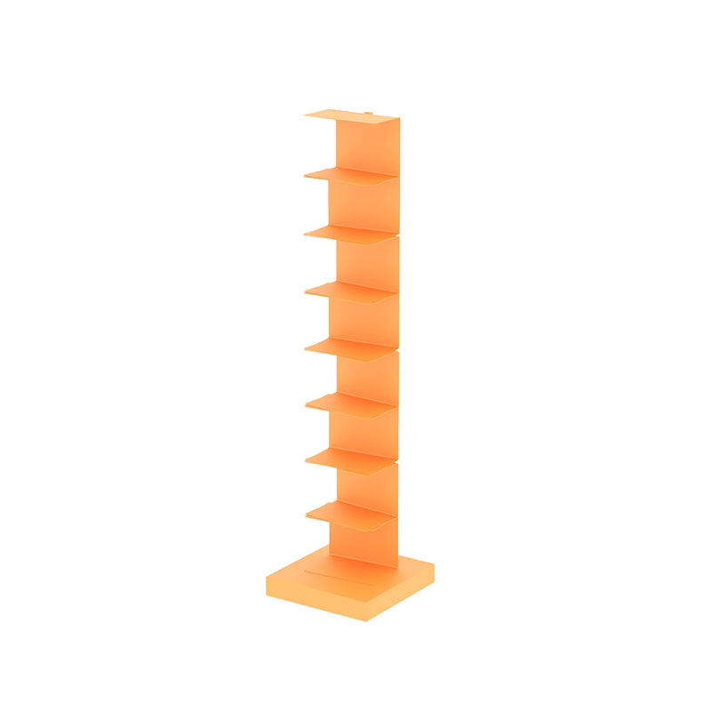 Modern Style Bookshelf Vertical Metal Closed Back Bookcase for Home
