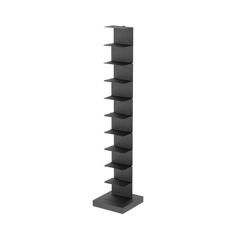 Modern Style Bookshelf Vertical Metal Closed Back Bookcase for Home