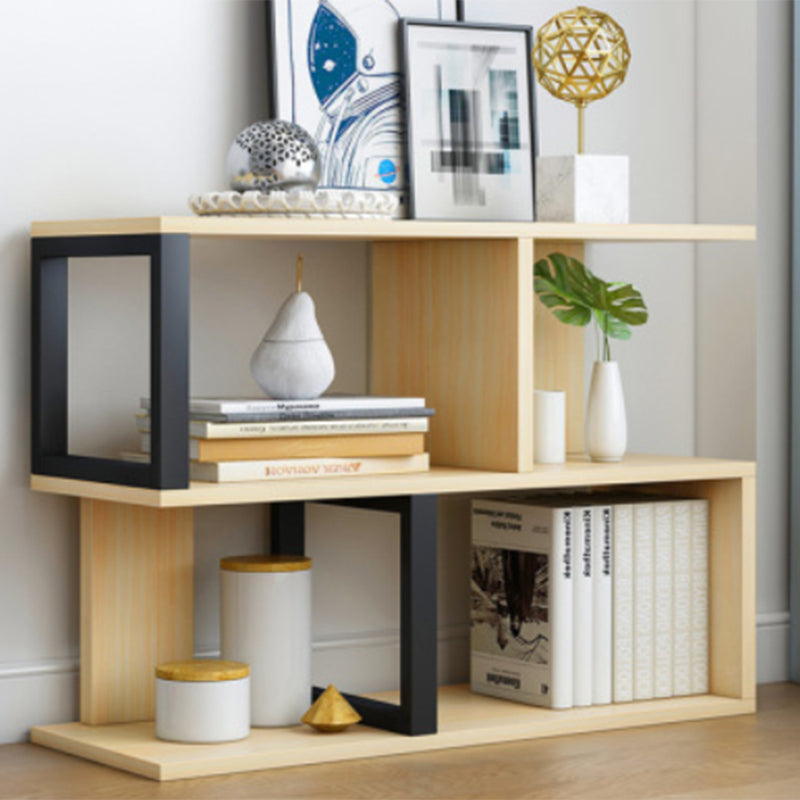 Wood Standard Bookcase Contemporary Style Open Back Bookshelf for Home Office