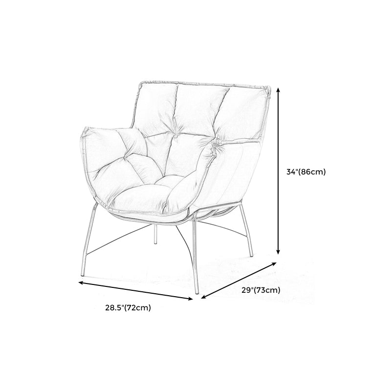 28.3"Wide Contemporary Faux Leather Accent Armchair with Flared Arms