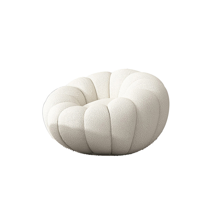 Faux Leather/Faux Fur Chair 37.4" L x 37.4" W x 25.6" H Convertible Chair