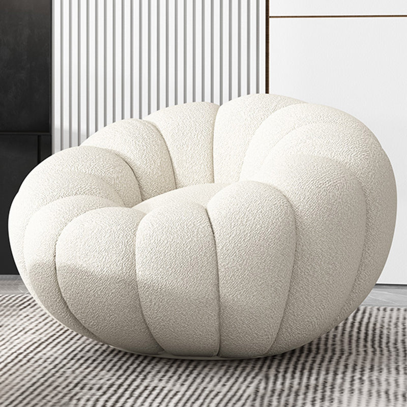 Faux Leather/Faux Fur Chair 37.4" L x 37.4" W x 25.6" H Convertible Chair