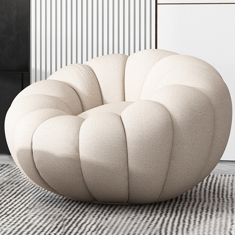 Faux Leather/Faux Fur Chair 37.4" L x 37.4" W x 25.6" H Convertible Chair