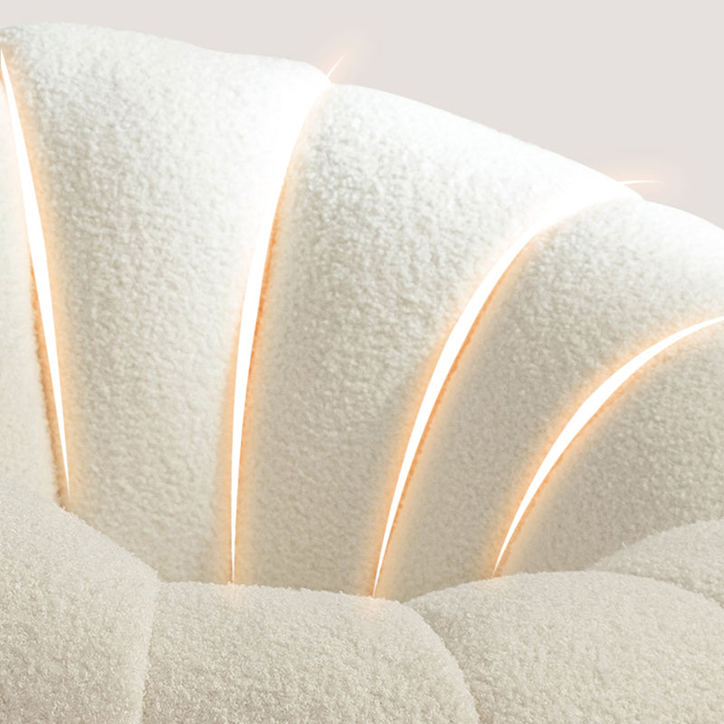 Faux Leather/Faux Fur Chair 37.4" L x 37.4" W x 25.6" H Convertible Chair