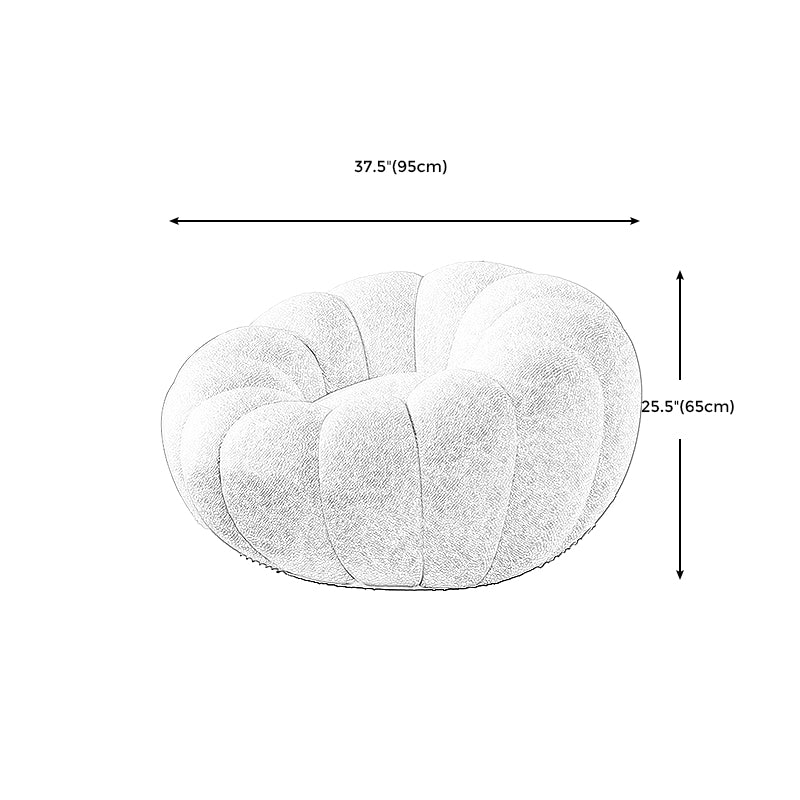 Faux Leather/Faux Fur Chair 37.4" L x 37.4" W x 25.6" H Convertible Chair