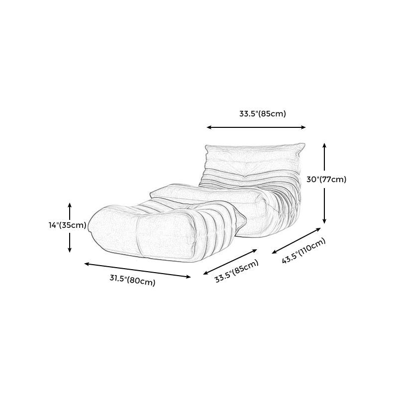 Fabric/Faux Leather Chair 33.4" L x  43.3" W x 30.3 " H Armless Chair for Living Room