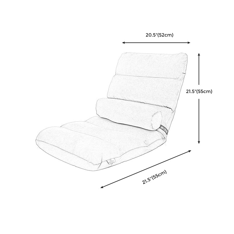 Fabric Slipper Chair 39.3" L x 21.6" W x 21.6" H Convertible Chair for Bedroom