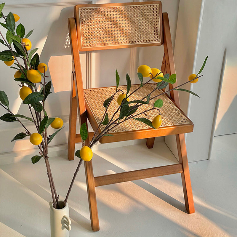 Slipper Accent Chair Wood Solid Wood Frame Armless for Living Room