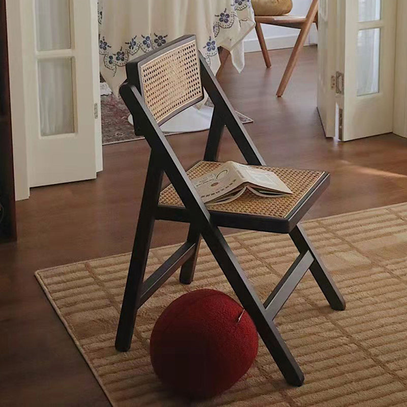 Slipper Accent Chair Wood Solid Wood Frame Armless for Living Room