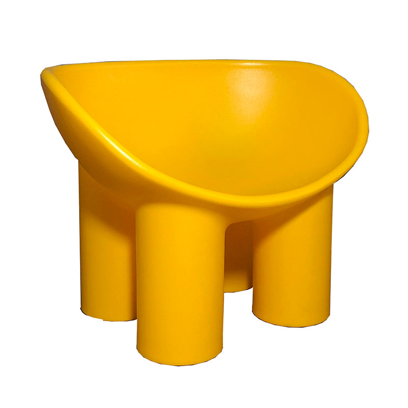 Four Leg Papasan Chair Armless Accent Chair with Fixed Back for Licing Room